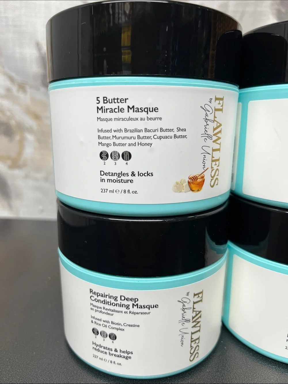 4 FLAWLESS by Gabrielle Union Hair Masque Set – Deep Repairing and 5 Butter
